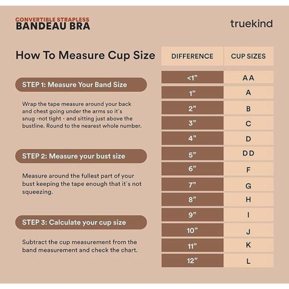 Truekind® Convertible Strapless Bandeau Bra XL - Picture 6 of 7